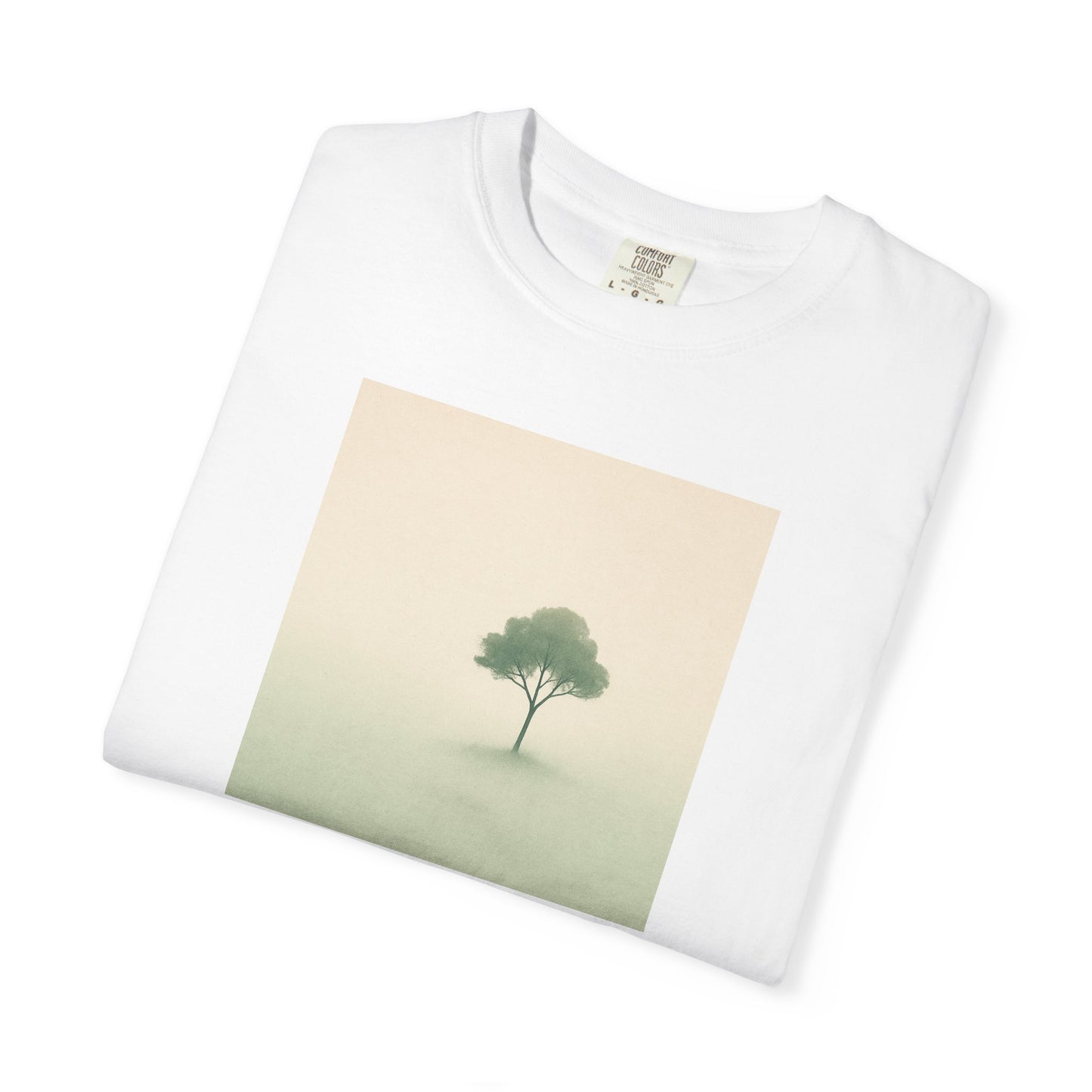 Solitary Tree Minimalist Artwork T-Shirt | Nature Square Print