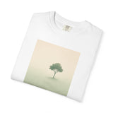 Solitary Tree Minimalist Artwork T-Shirt | Nature Square Print