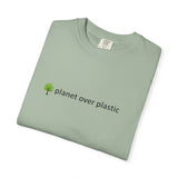 planet over plastic T-shirt | environmental tree slogan tee