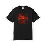 Red Desert Sunset T-shirt | Cactus Landscape, Moody Western Scene