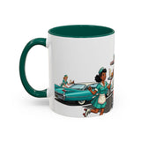 1950s Diner Scene Mug | Retro Car Hop Coffee Cup
