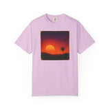 Sunset Palm Silhouette T-shirt | Tropical Sunset Tee