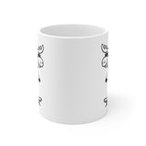 Skateboarding Moose Mug | 11oz Ceramic Coffee Cup