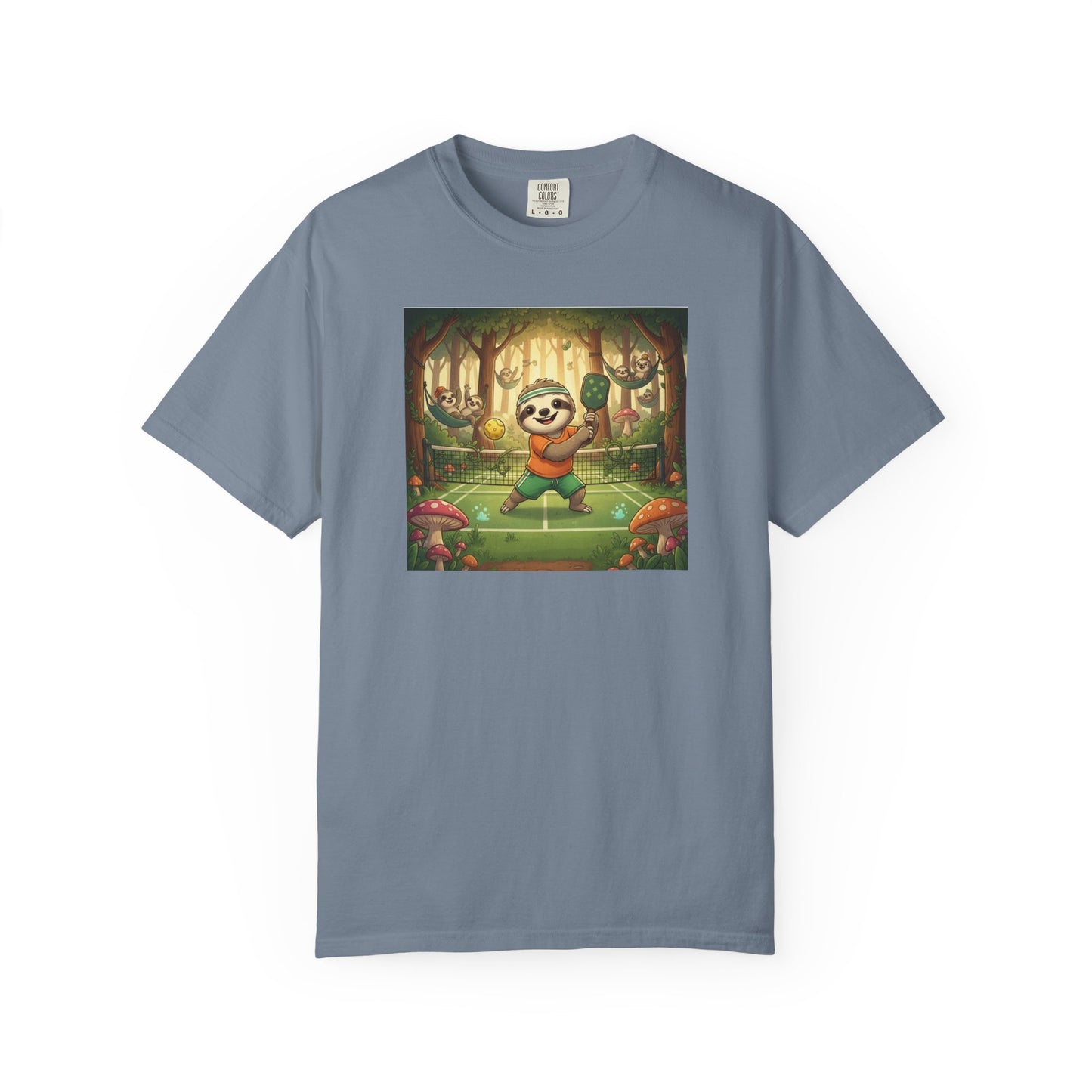 Sloth Pickleball Illustration T-shirt | Whimsical Forestcore Slow Living