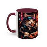 Cyberpunk Sushi Cat Mug | 11oz 15oz Ceramic Coffee Cup
