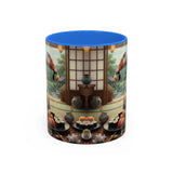 Goose with Sushi Mug | Japanese Tea Room Illustration