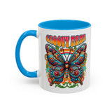 Groovy Mama Butterfly Mug | Retro Psychedelic Floral Design