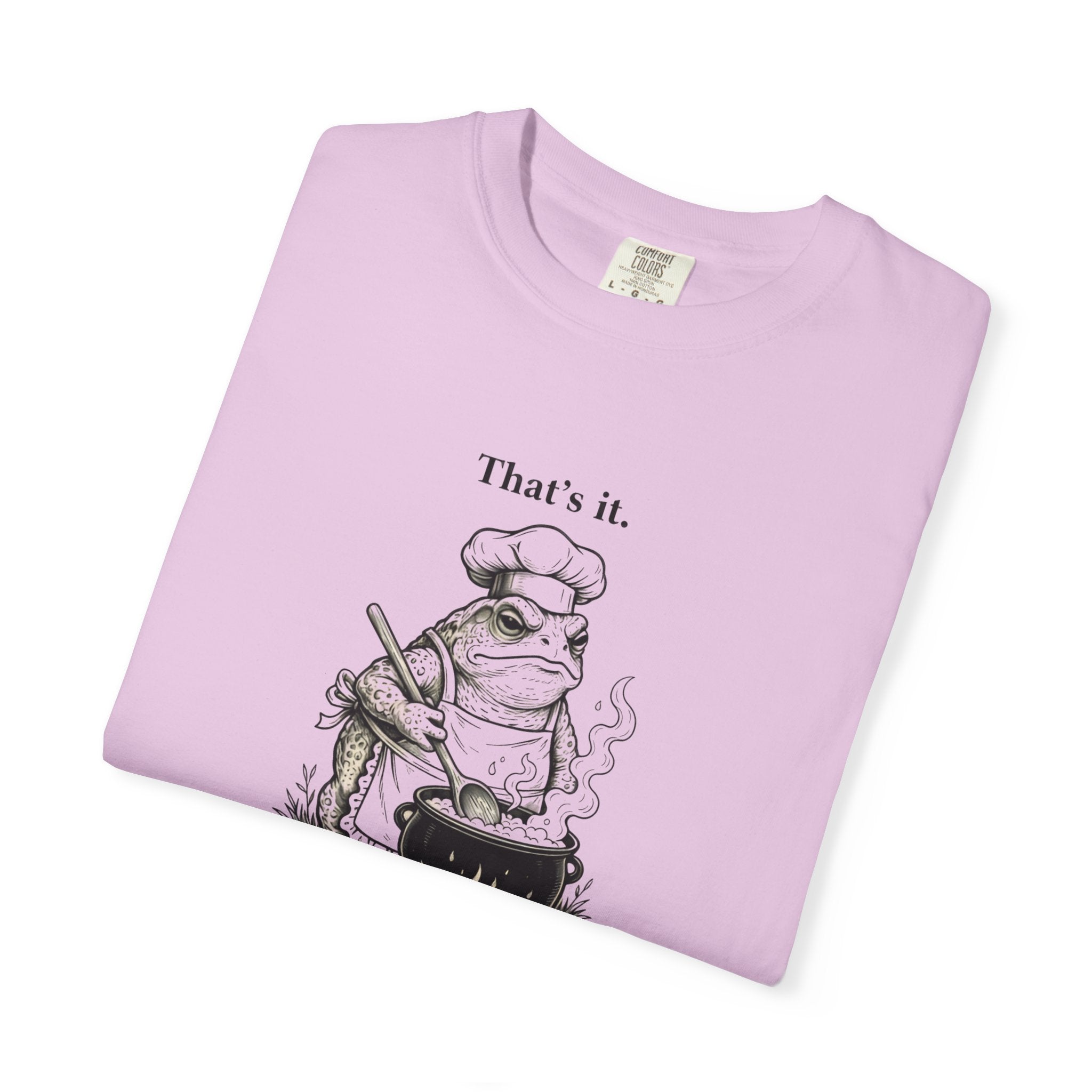Funny Chef Frog Soup T-shirt | Toad Cooking Quote Tee