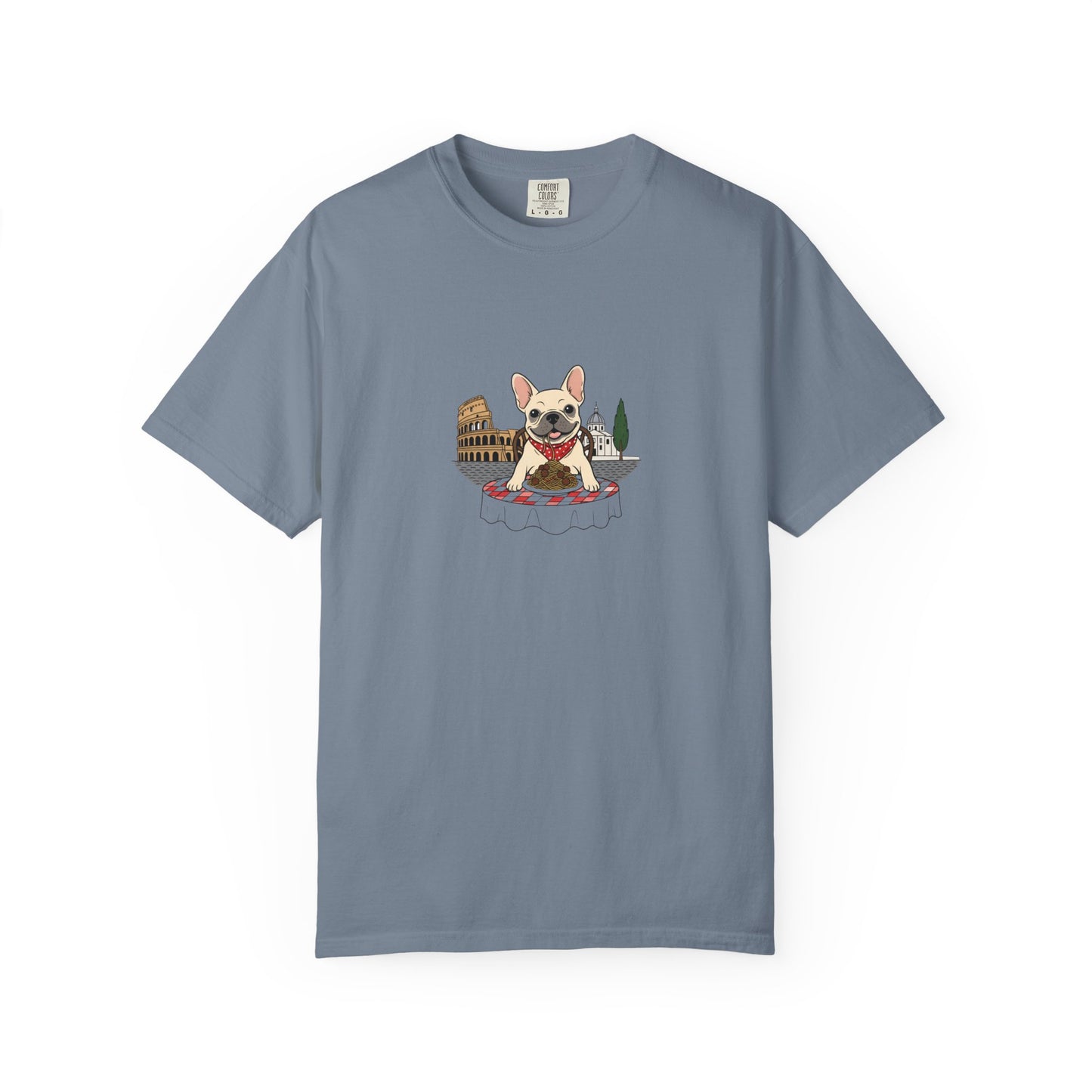 French Bulldog Chef T-shirt | Cute Dog Cooking Illustration, Bistro Theme