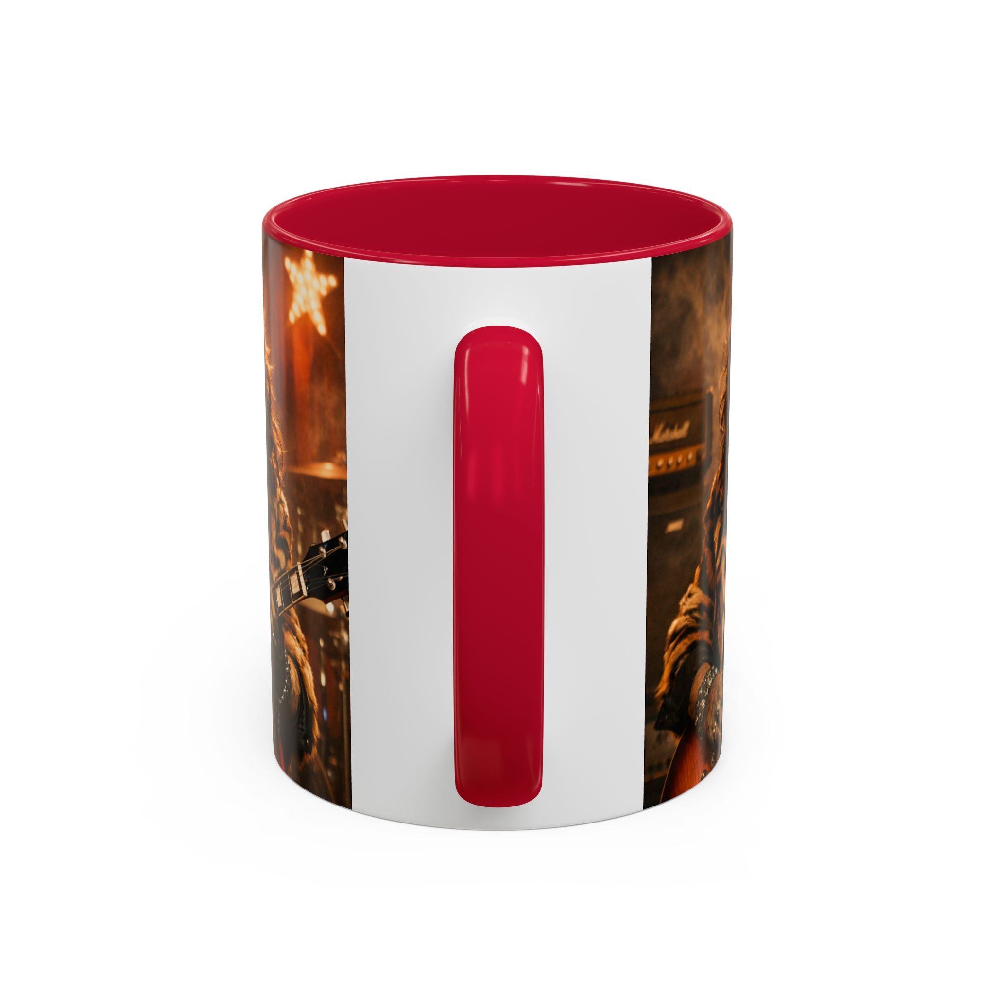 Rockstar Capybara with Guitar Mug | Color Accent Coffee Cup 11oz 15oz