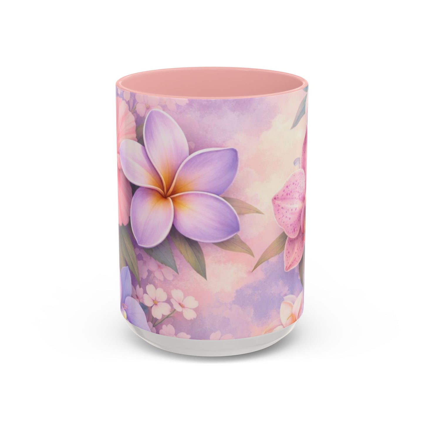 Tropical Orchid Floral Mug | Accent Coffee Mug 11oz 15oz