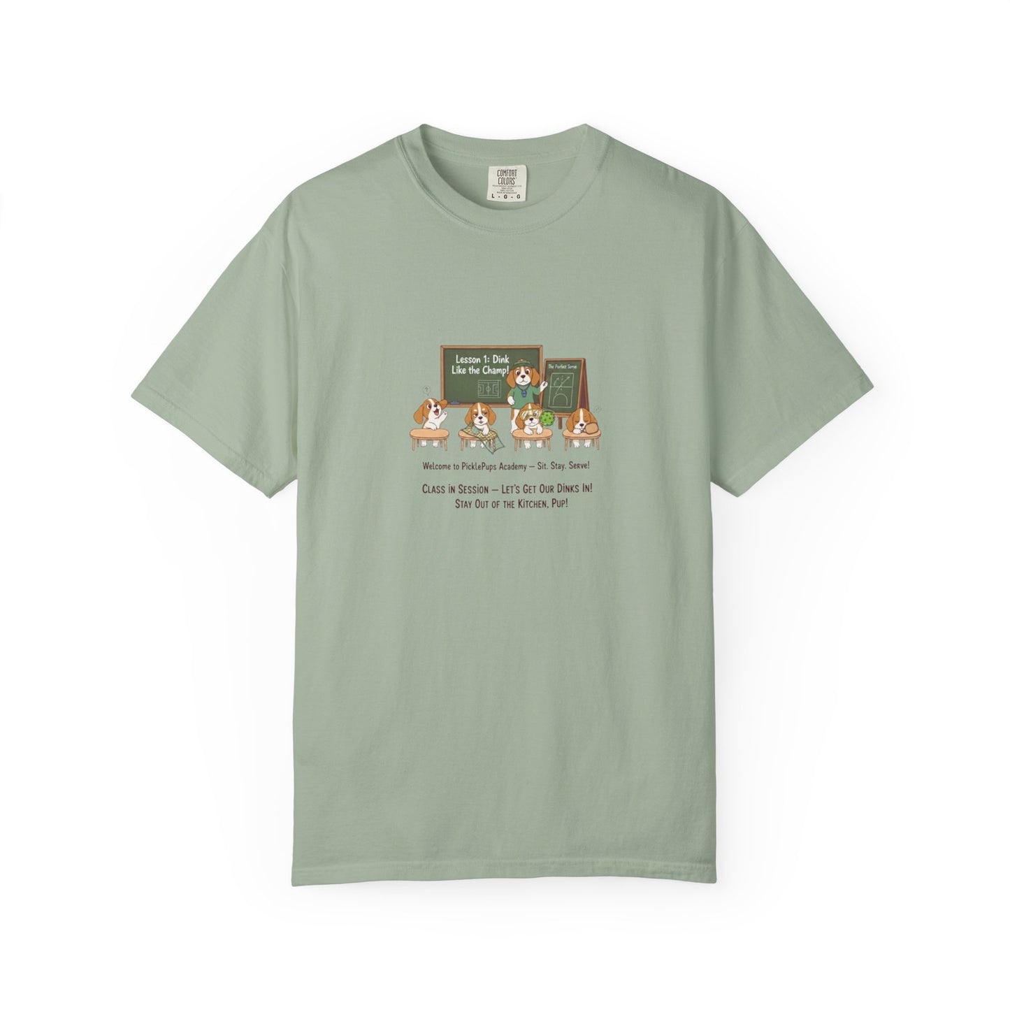 Beagle Pickleball Classroom Cartoon T-shirt | Dog Teacher Paw School Design