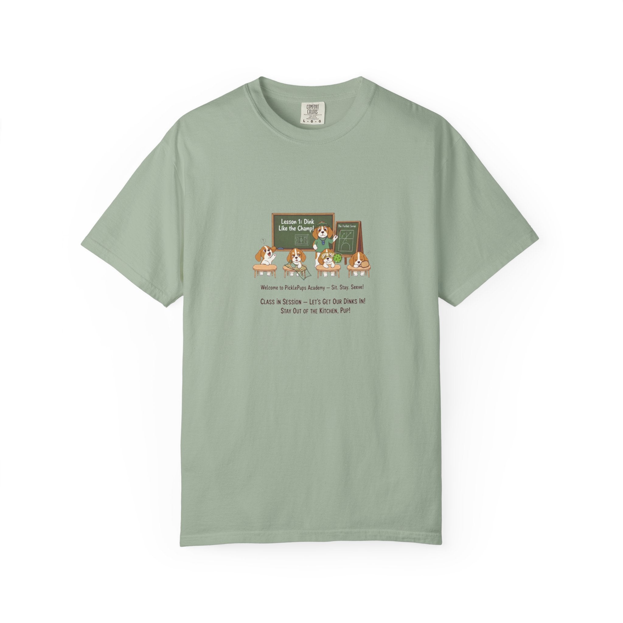 Beagle Pickleball Classroom Cartoon T-shirt | Dog Teacher Paw School Design