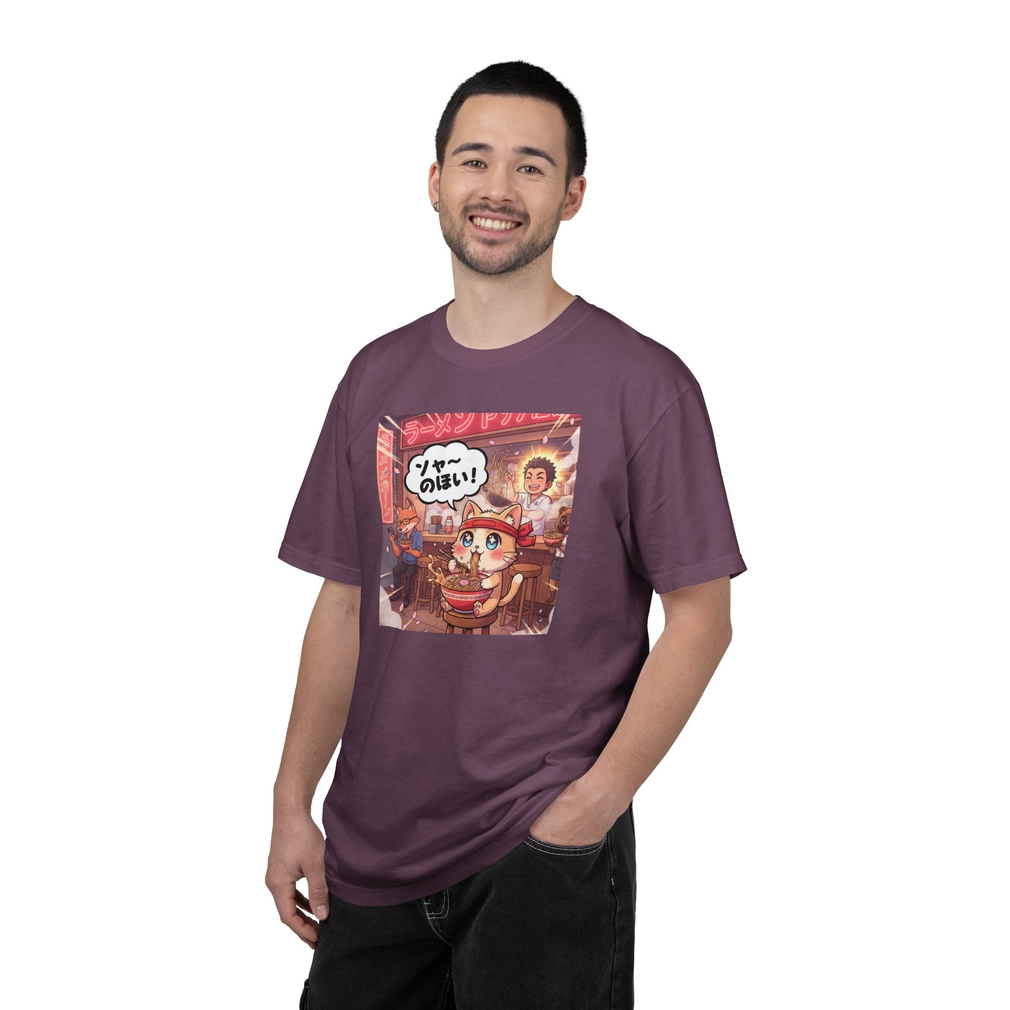 Kawaii Cat Ramen Shop T-Shirt | Anime Noodle Bar Illustration
