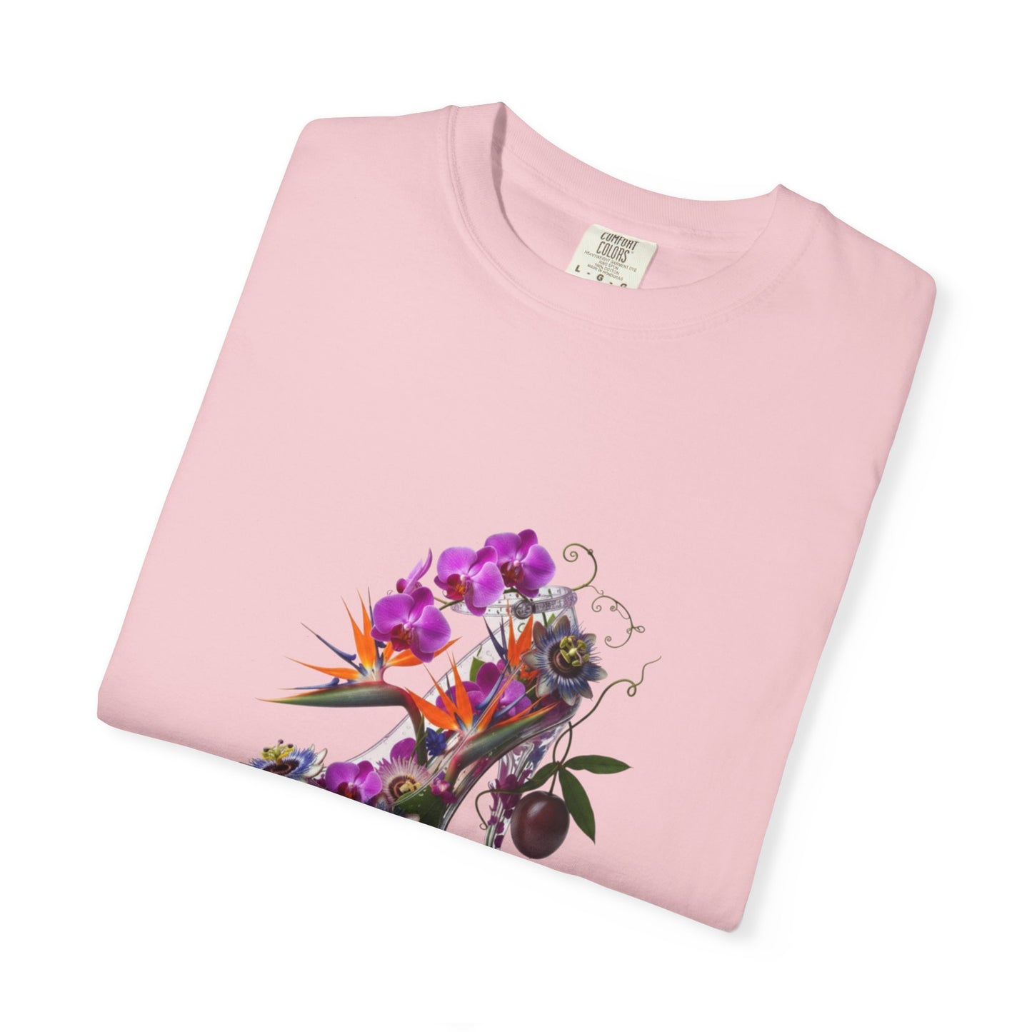 Floral High Heel Shoe T-shirt | Botanical Stiletto Graphic