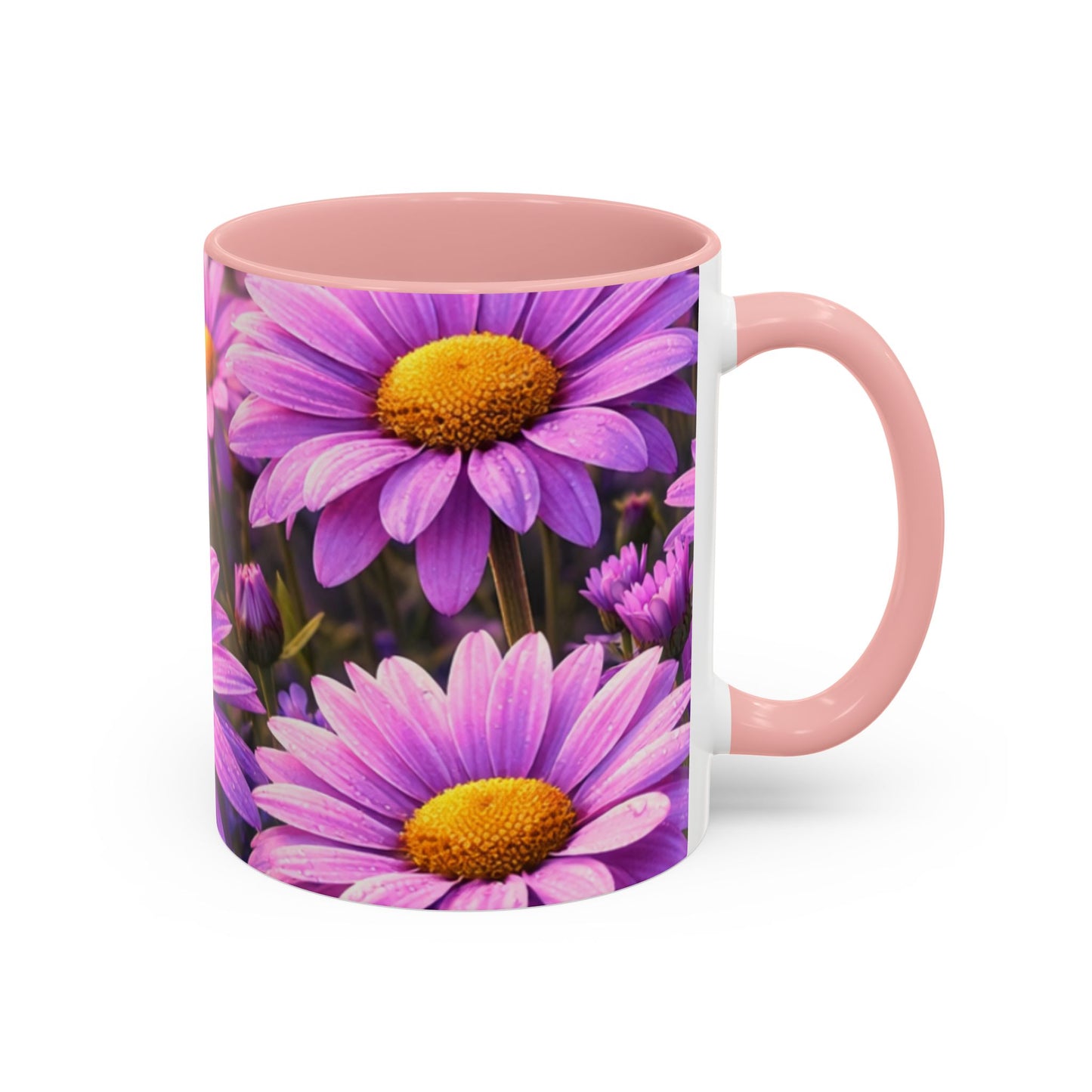 Purple Daisy Floral Mug | Accent Coffee Mug 11oz 15oz