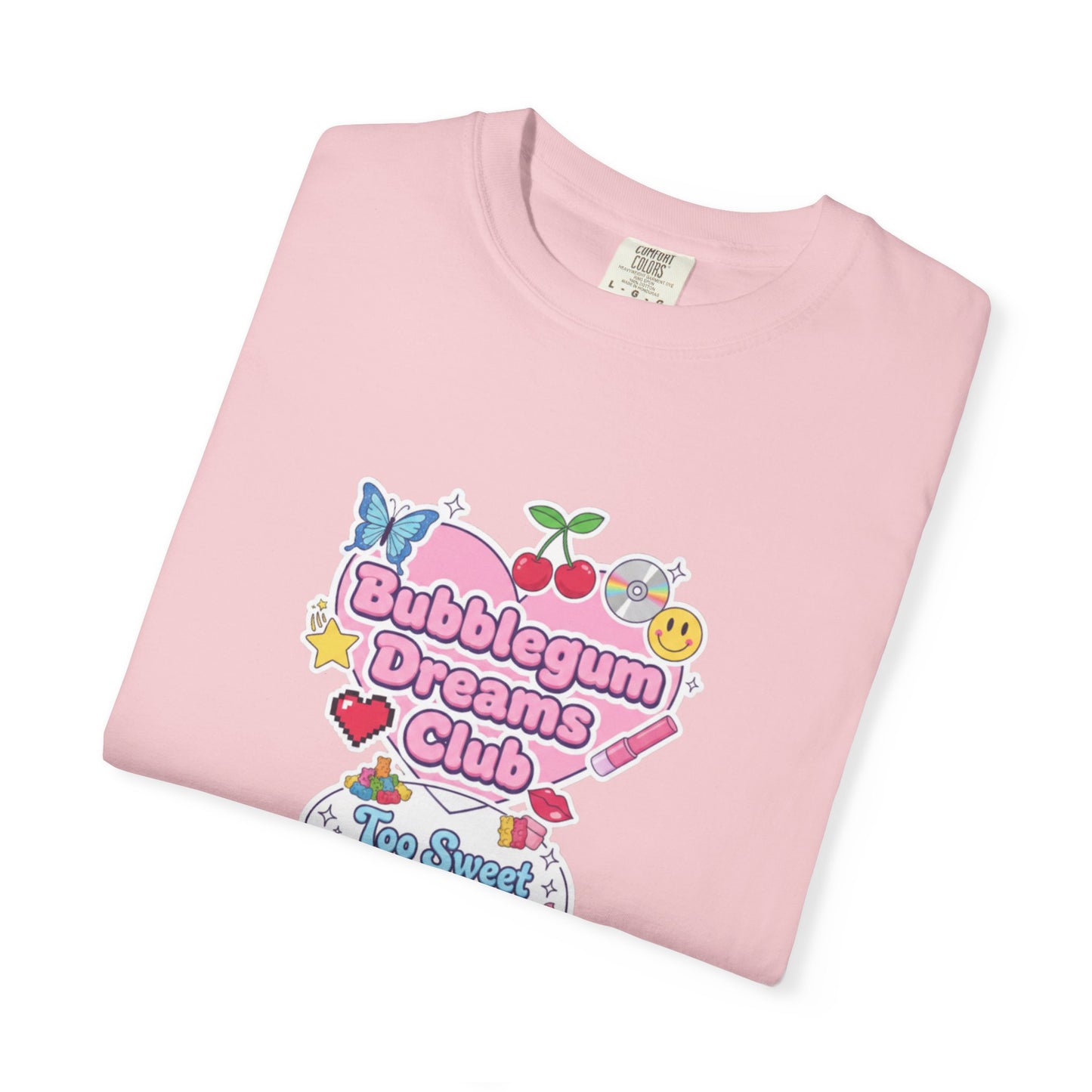 Bubblegum Dreams Club T-shirt | Pastel Hearts, Cute Kawaii Graphic
