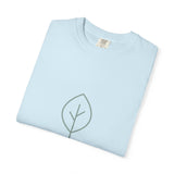 Minimal Green Leaf icon T-Shirt | Eco Nature Graphic Tee