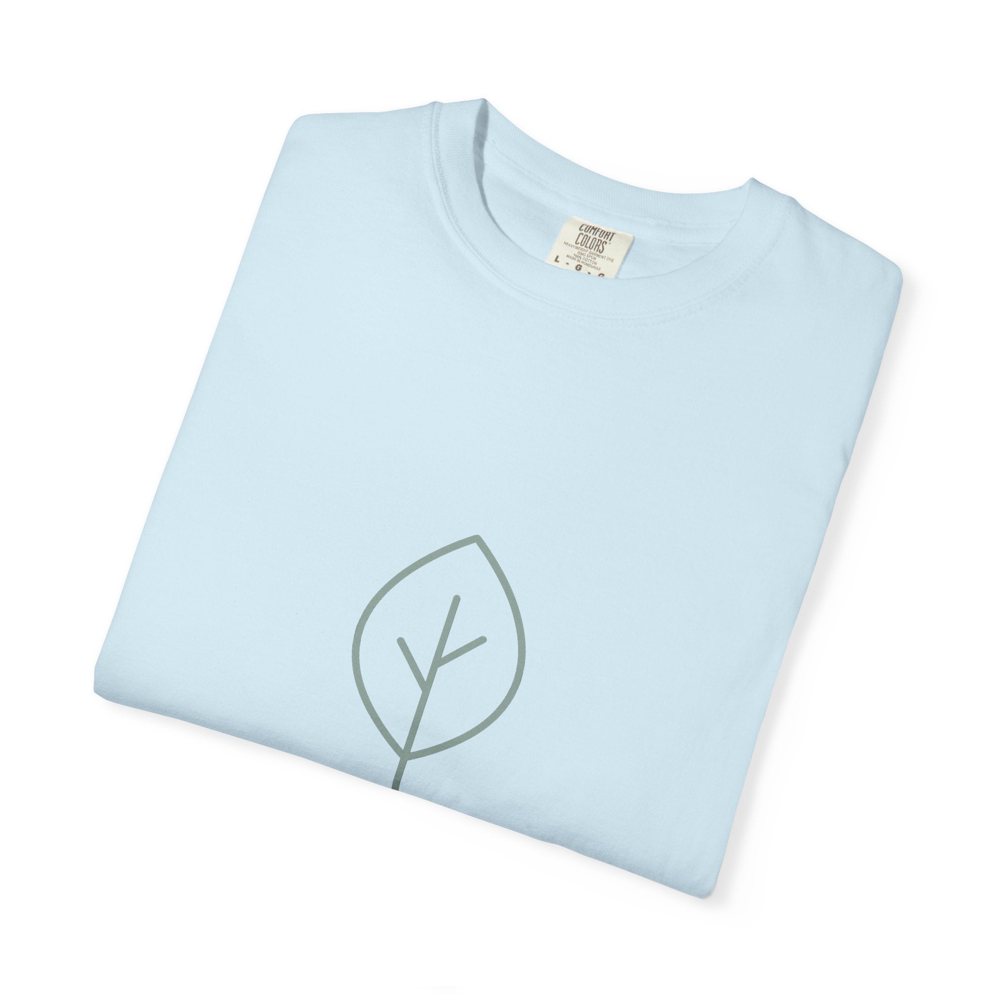 Minimal Green Leaf icon T-Shirt | Eco Nature Graphic Tee