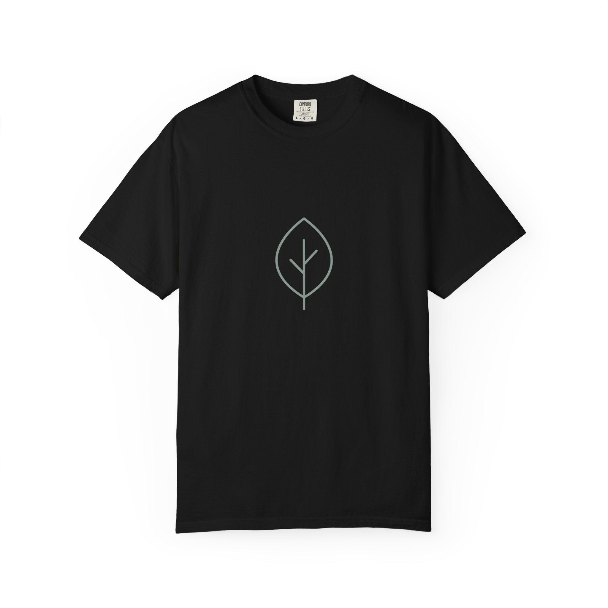 Minimal Green Leaf icon T-Shirt | Eco Nature Graphic Tee