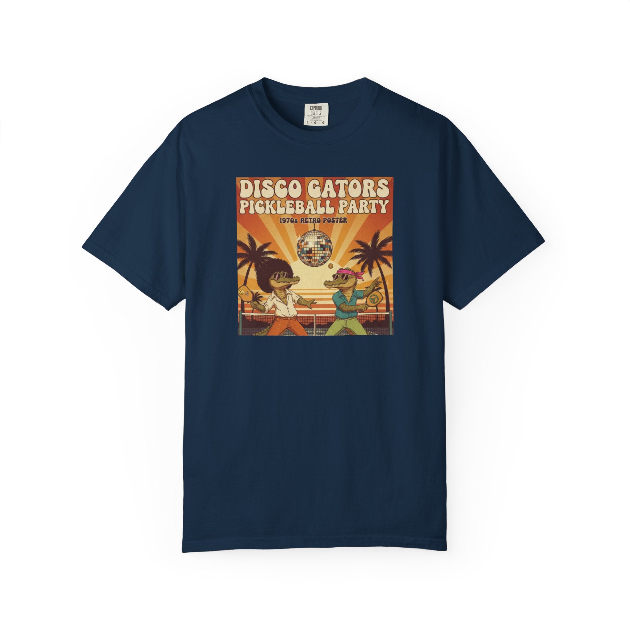 Disco Gators Pickleball Party T-shirt | Retro Beach Players, Let's Get Picklin'