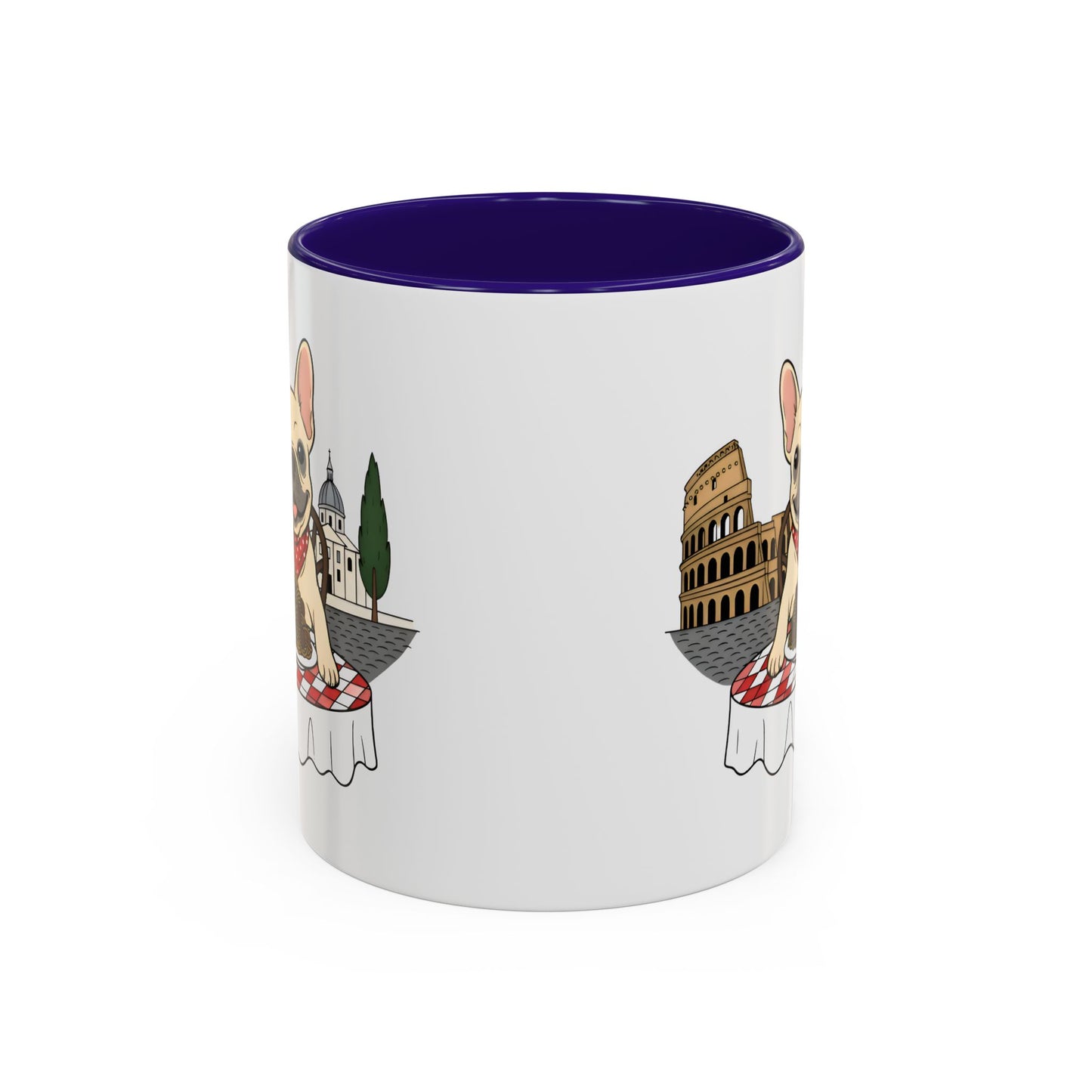 French Bulldog Pasta in Rome Mug | Ceramic Coffee Cup
