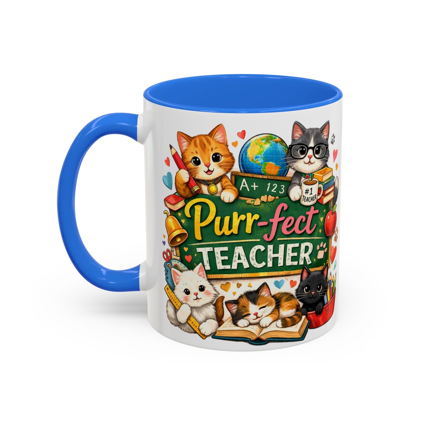 Purr-fect Teacher Mug | Cat Classroom Design, 11oz or 15oz