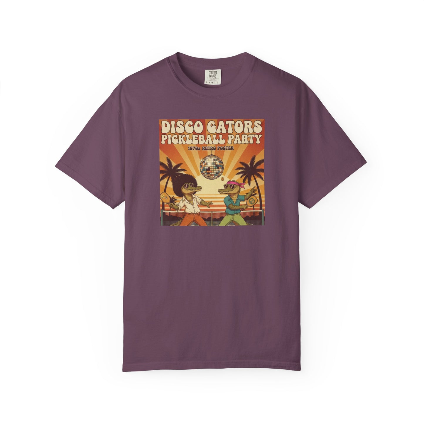 Disco Gators Pickleball Party T-shirt | Retro Beach Players, Let's Get Picklin'