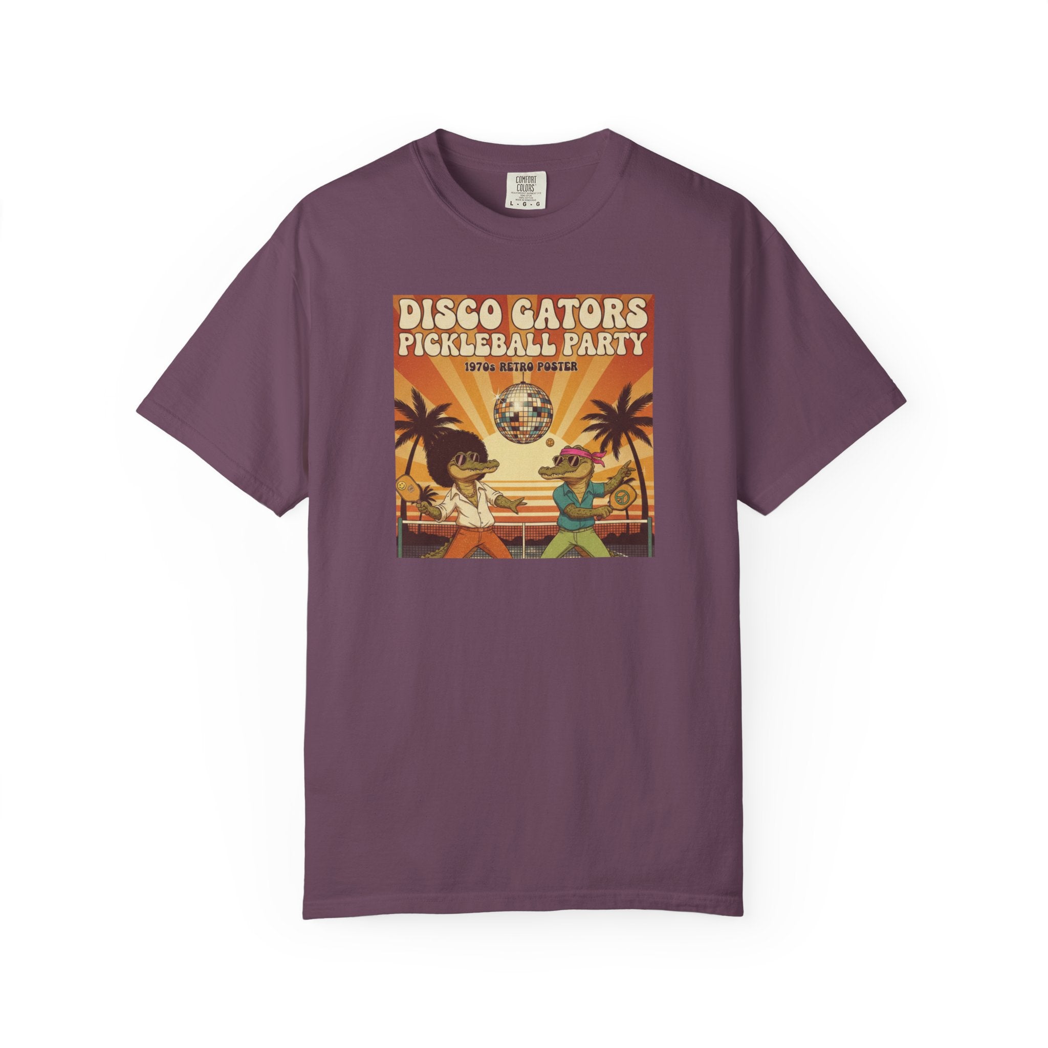Disco Gators Pickleball Party T-shirt | Retro Beach Players, Let's Get Picklin'
