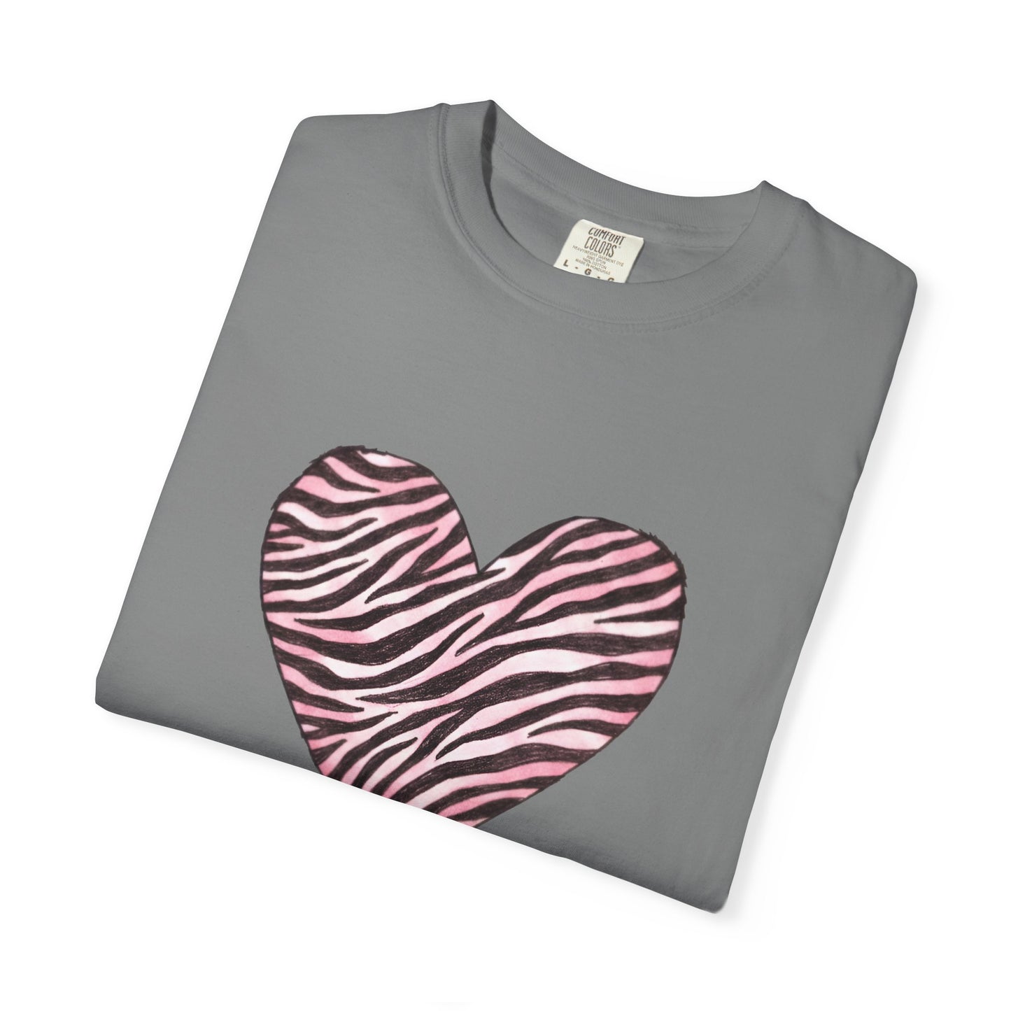 Pink Heart Zebra T-shirt | Romantic Zebra Heart Design