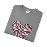 Pink Heart Zebra T-shirt | Romantic Zebra Heart Design