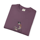 French Bulldog on Bicycle T-shirt | Cute Dog Illustration, 'Oui!' Text