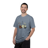 Camping Mountain Outdoors Graphic T-shirt | Hiking Boots Trees Flowers