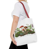 Vintage Mushroom Wildflower Specimen Study Tote Bag