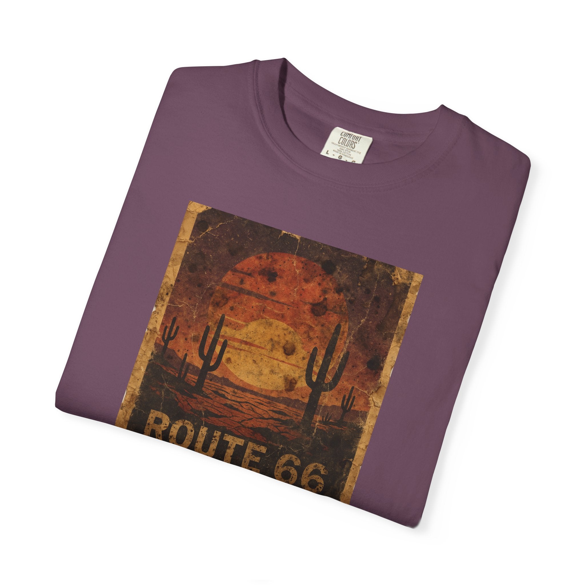 Route 66 Desert Sunset T-shirt | Vintage Road Trip Tee