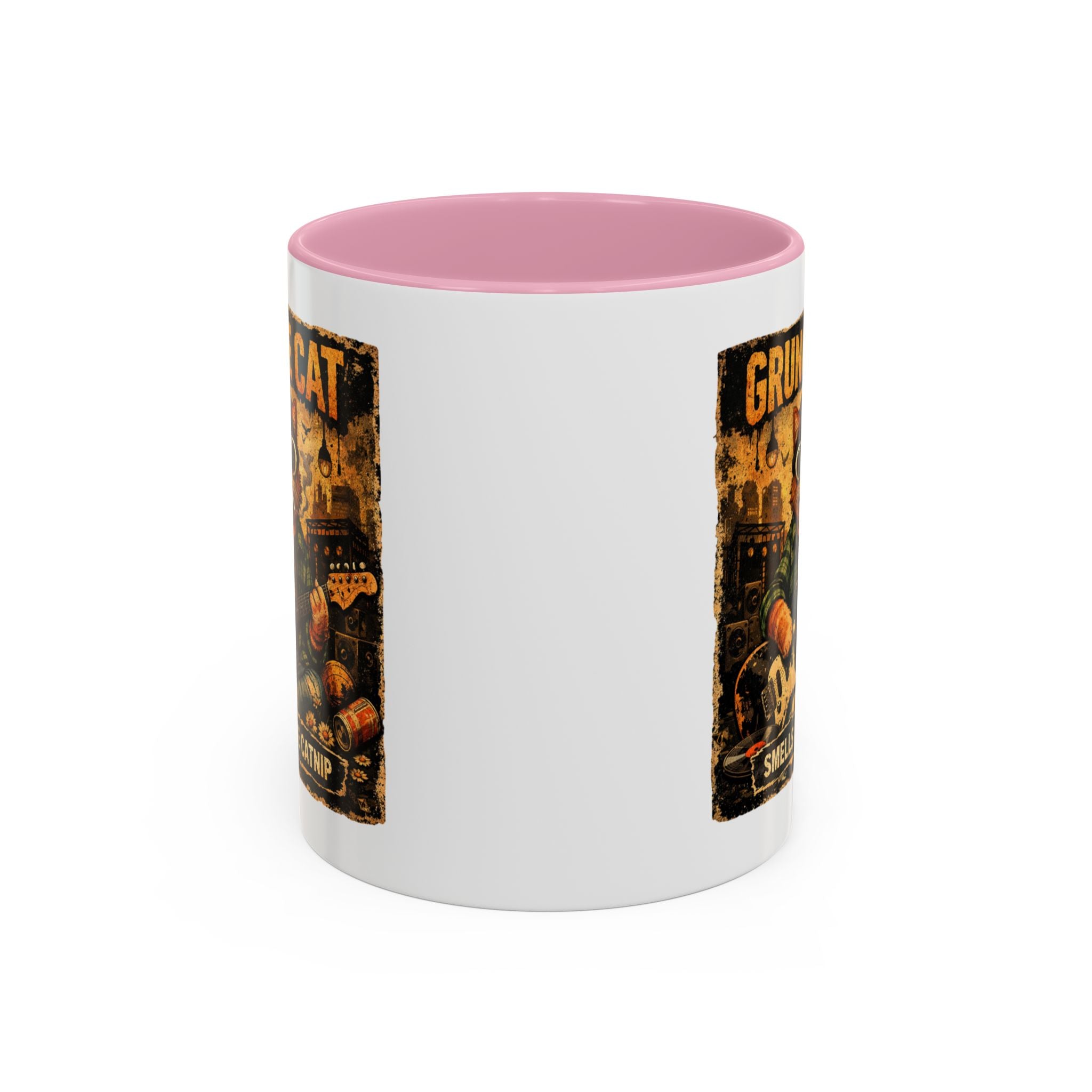 Grunge Cat Smells Like Catnip Mug | Ceramic Coffee Cup