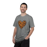 Leopard Print Heart T-shirt | Animal Print Heart Tee