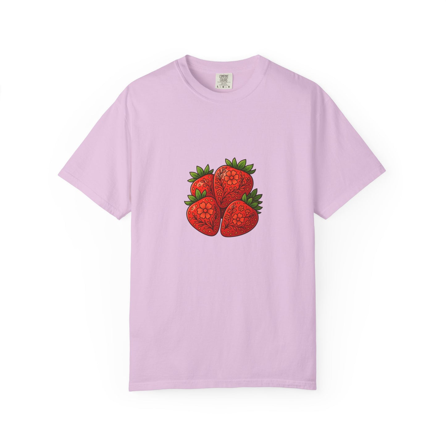 Strawberry Cluster T-shirt | Retro Floral Fruit Illustration