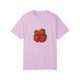 Strawberry Cluster T-shirt | Retro Floral Fruit Illustration