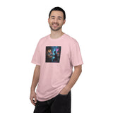 Cyberpunk Cat Sushi T-shirt | Neon Japan Noir