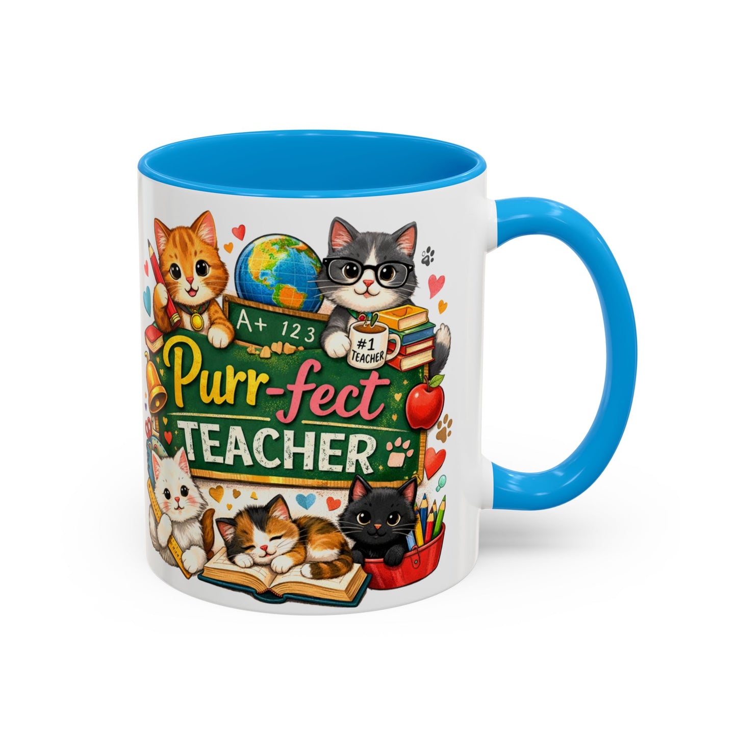 Purr-fect Teacher Mug | Cat Classroom Design, 11oz or 15oz