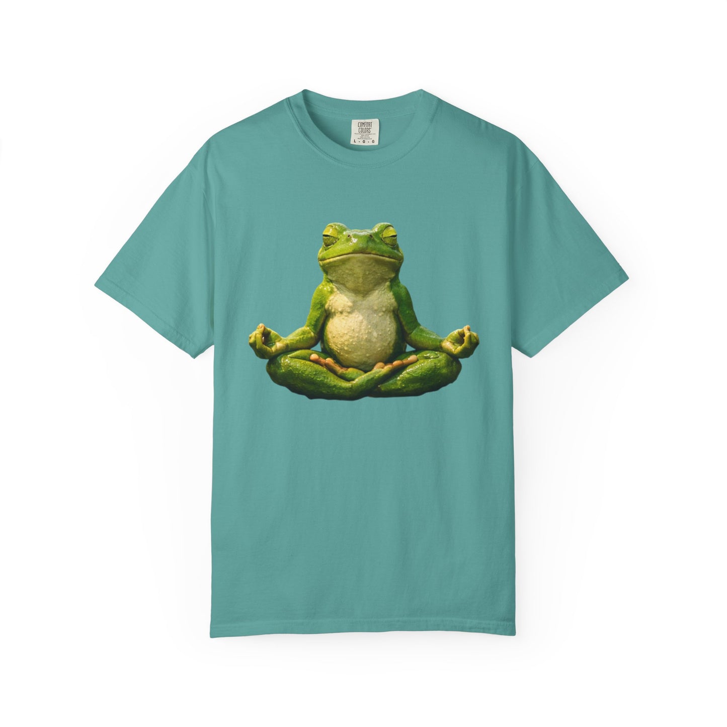Meditating Frog T-shirt | Zen Yoga Frog Illustration, Relaxation Tee