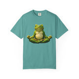 Meditating Frog T-shirt | Zen Yoga Frog Illustration, Relaxation Tee
