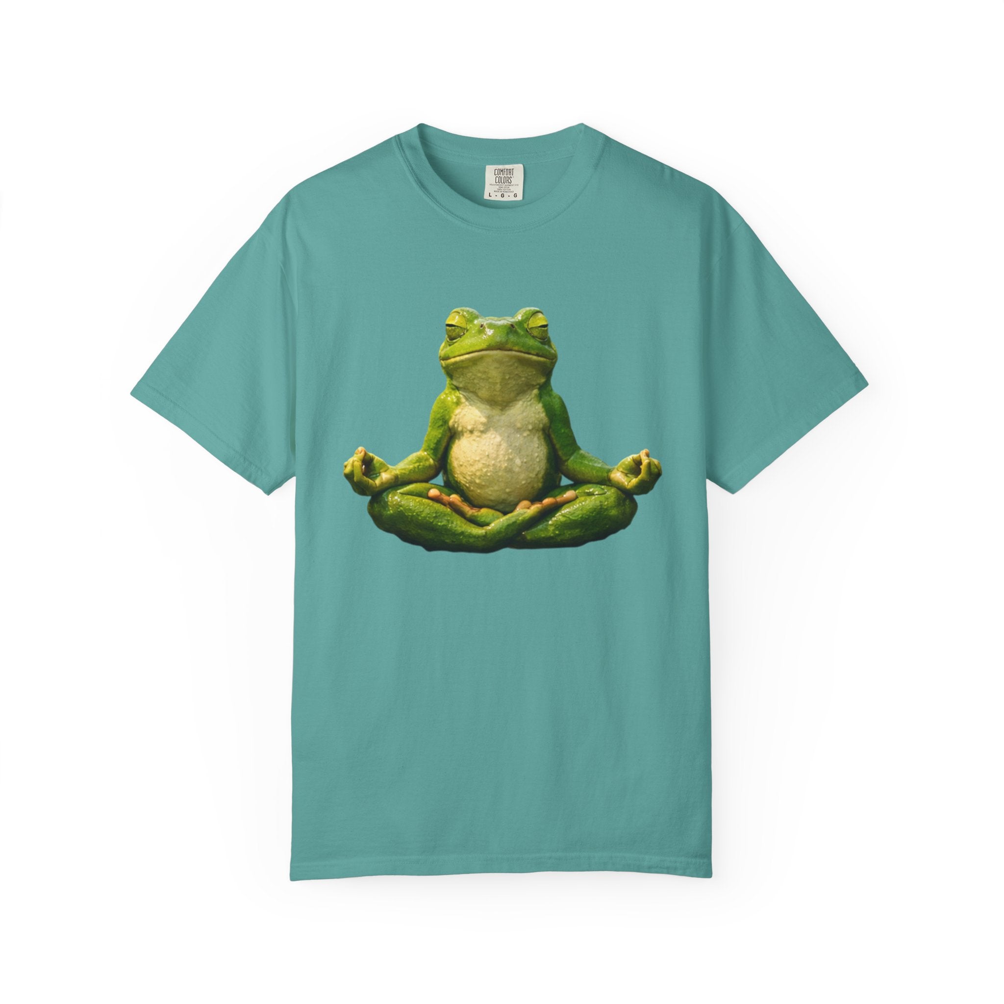 Meditating Frog T-shirt | Zen Yoga Frog Illustration, Relaxation Tee