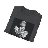 Capybara Blonde. Dress Pose T-Shirt | Retro Black & White Illustration