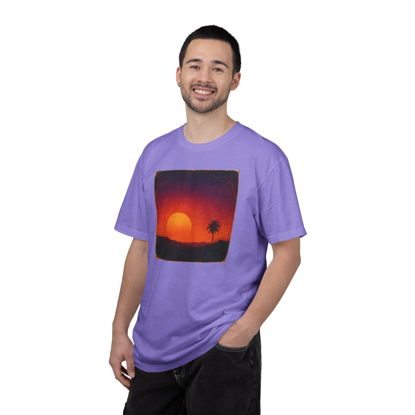 Sunset Palm Silhouette T-shirt | Tropical Sunset Tee
