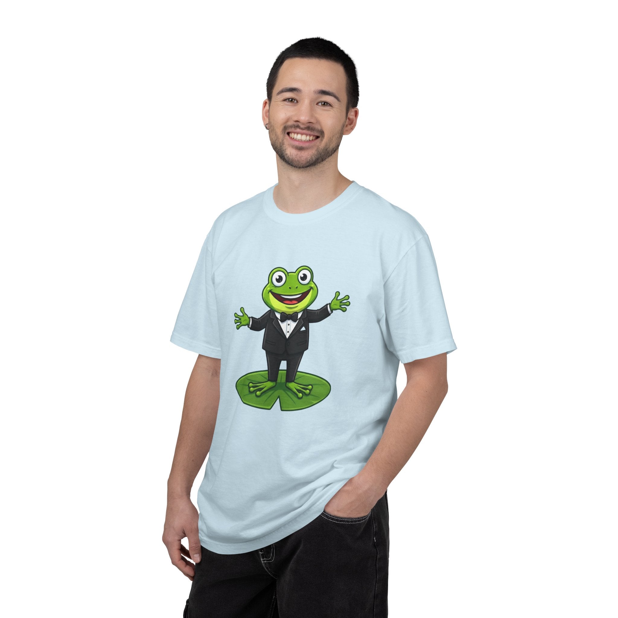 Funny Tuxedo Frog T-shirt | Frog on Lily Pad Amphibian Design