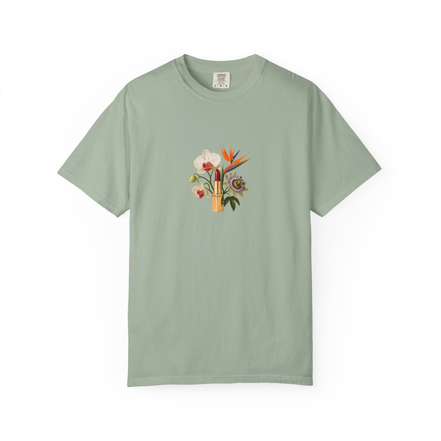 Tropical Floral Bouquet T-Shirt | Bird of Paradise, Orchid, Sunflower