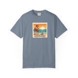 Capybara Patrol Sunset Surfing Capybara T-Shirt | Retro Beach Vibes