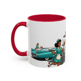 1950s Diner Scene Mug | Retro Car Hop Coffee Cup